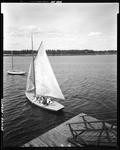 Five People In Small Sailboat Leaving Dock In Sebasco by French George