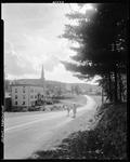 Highway Through The Town Of Frenchville, Church On Left by French George