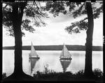 Two Small Sailboats Out On Damariscotta Lake--Jefferson by French George