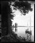 Two Small Sailboats Full Of People On Damariscotta Lake--Jefferson by French George