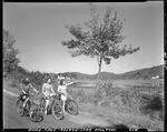 Three Girls Bicycling In Porter--Spec Pond by French George