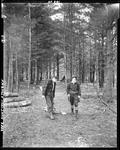 Man And Woman Dragging A Deer Out Of The Woods In Standish by French George