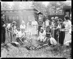 People Having A Cookout With Railroad Hats In Naples by French George