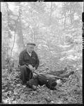 Hunter With A Downed Bear In Sebago by French George