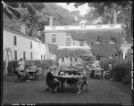 Afternoon Tea At The Black Mansion In Ellsworth Out At The Back Lawn by George French