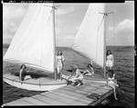 Young Girls Getting Ready To Go Sailing On Damariscotta Lake In Jefferson by George French