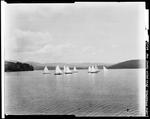 Small Single Person Sailboats On Kezar Lake, Mountains In Distance by George French