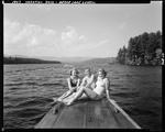 Two Young Girls And A Young Boy Swimming At Kezar Lake In Lovell by George French