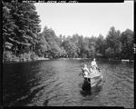 Family Out Motor Boating On Kezar Lake In Lovell by George French