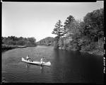Two Women In A Canoe On A Stream In Parsonsfield by George French
