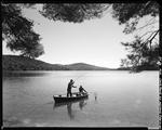 Two Men Fishing From A Boat In Middle Of A Lake In Parsonsfield by George French