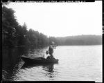 Two Men On A Lake In A Boat Fishing On Long Pond In Parsonsfield by George French