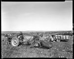 Workers Using A Tractor To Dig Potatoes In Presque Isle by George French