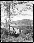 Two Duck Hunters Canoeing Toward Shore On Spectacle Pond In Porter by George French