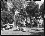 Group Of Girls Setting Up For A Picnic Lunch At Sebago Lake State Park by George French
