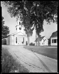 Looking Up A Driveway Toward A Church, An Old School To Right Of Church In Blue Hill by George French