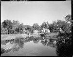 Church, Homes, Trees And Sky Reflected In A Pond In Bridgton by George French