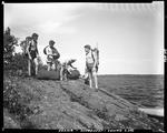 Boys On A Hike In Jefferson At Camp Wavus by George French