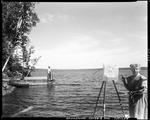 Artist Painting A Lake View At The Birches At Moosehead Lake by George French