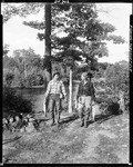Two Men Walking Away From River With Fish They Caught In Parsonsfield by George French