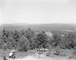 Group Of Girl Scouts Climbing At Douglass Hill In Sebago, Spectacular Mountain Views by George French