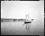Two Masted Schooner Under Sail In Belfast Harbor, Schooners Name "Clinton" by George French