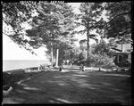 People Playing Lawn Games At A Camp In Sebago by George French