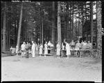 Outdoor Buffet At Farrington's Camp At Kezar Lake In Lovell by George French