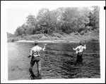 Two Men Fly-Fishing In A Stream by George French