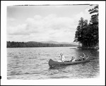 A Family Canoeing At Brown's Camps by George French