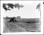 A Man On A Tractor Cutting Hay In Houlton by George French