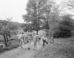 Group Of Boys Hiking Along A Trail In Jefferson by George French