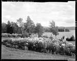 People Enjoying The Flower Gardens Outside A Large Hotel In Rangeley by George French