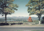 Fall Foliage Around Kezar Lake, Mountains Afar, Stone Wall In Foreground by George French