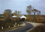 Road Leading To Porter/parsonfield Bridge, Covered Bridge In Fall by George French