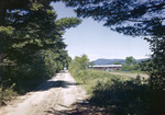 Long View Of Covered Bridge In Parsonfield, Mountains Afar by George French