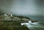 Shore And Lighthouse At Pemaquid Point by George French
