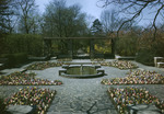 Flower Gardens In Flagstone Courtyard In A Park In Jersey City, New Jersey by George French