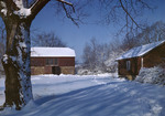 Footprints In The Snow Between Barn And House by George French