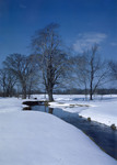 Open Stream Between Snow Covered Banks by George French