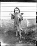 Portrait Of A Young Child (Robert Edgecomb) Holding Gardening Tool by George French