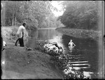 Boys Swimming In The Morris Canal, Brookdale, Nj by George French