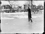 Young Boy Skating On A Pond by George French