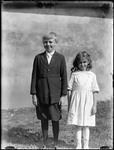 Young Boy And Girl Posed Standing Together by George French