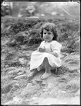 Portrait Of A Young Girl Sitting On The Ground by George French