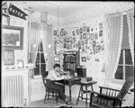 George French Seated At A Desk In His Dorm Room, Bates College by George French
