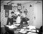 Staged Boxing Match In A Dorm Room, Bates College by George French