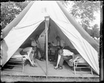 Four College Students In A Tent by George French