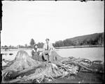 George French And A Young Woman Sitting On A Stump On The Shore Of A Lake In Norway by George French