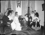 Group Of Dressed Up Coed College Students In A Sitting Room Of A Dorm by George French
